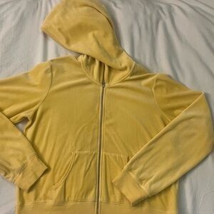 Victoria's Secret Yellow Hoodie Blouse Plush & Lush